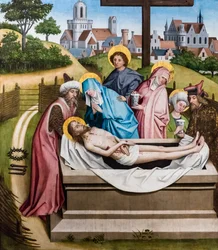 La mise au tombeau du Christ, vers 1450/55 (tempera et huile sur bois de sapin)