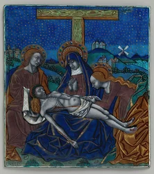 Panneau de triptyque avec Pietà, français, 15ème-16ème siècle