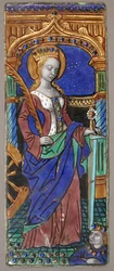 Panneau de triptyque avec Sainte Catherine