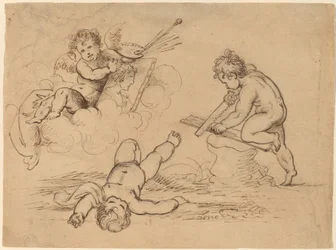 Allégorie : Quatre putti