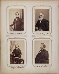 Album de 200 cartes de visite, la plupart par Brady, vers 1865