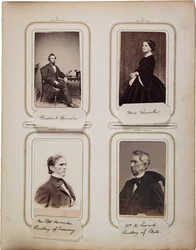 Album de 200 cartes de visite, la plupart par Brady, vers 1865