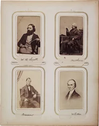 Album de 200 cartes de visite, la plupart par Brady, vers 1865