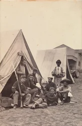 [Scène de camp avec des soldats de la 22e milice de l