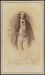 Portrait carte-de-visite du Col. Elmer Ephraim Ellsworth, 1861