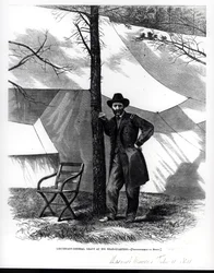 Le lieutenant général Ulysses S. Grant, à son quartier général, illustration de 