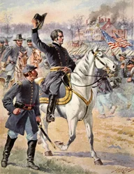 Major General Hooker à la bataille de Chancellorsville, Virginie, 3 mai 1863