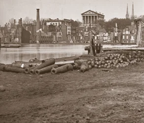 Ruines de Richmond, Virginie (photo n/b)