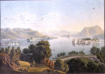 Vue du lac Majeur et des îles Borromées
