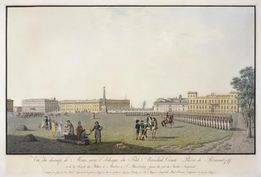 Vue du Champ de Mars et du Palais de Marbre à Saint-Pétersbourg, 1804