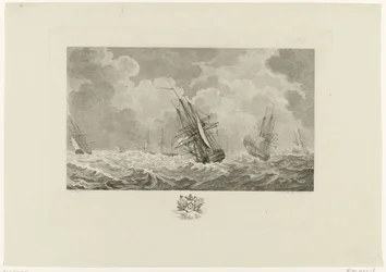 Flotte néerlandaise dans la tempête, 1784