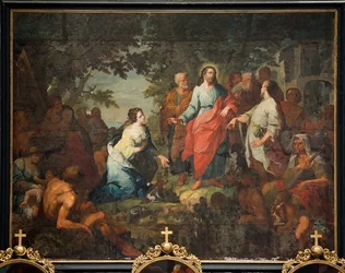 Église paroissiale (Parochiekerk Sint-Maarten). Peinture. "Jésus et la Samaritaine". Matthijs De Visch