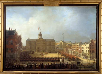 Arrivée de Napoléon Ier à la Place Royale à Amsterdam le 15/10/1811