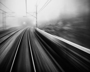 Un voyage en train flou