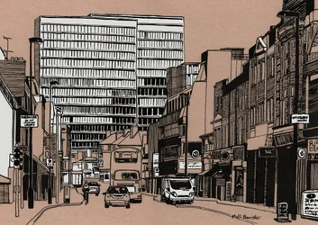 South End - Croydon, 2016 (encre acrylique sur panneau)
