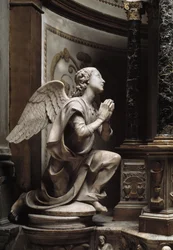 Ange en adoration, sculpture en marbre de Matteo Civitali (1436-1501)