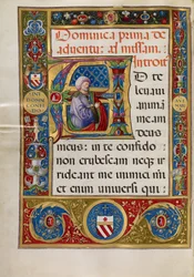 Initiale A : Le roi David
