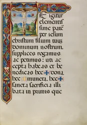 Initial T : La crucifixion