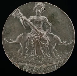 La Force tenant une colonne brisée [verso], 1446