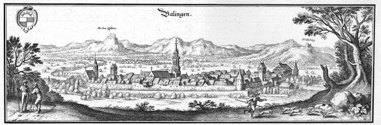 Balingen - extrait de Topographia Sueviae (Schwaben)