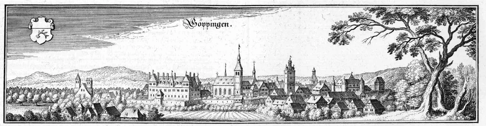 Göppingen - extrait de Topographia Sueviae (Souabe)