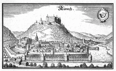 Aurach - extrait de Topographia Sueviae (Schwaben)