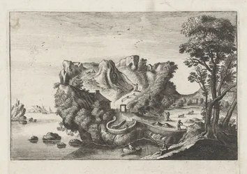 Paysage anthropomorphique en forme de tête d