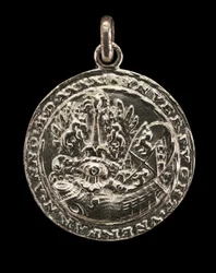 Bouclier, cuirasse, casque et crête [verso], 1541