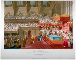 Couronnement du roi George IV, Westminster Hall, Londres, 1821 1824.