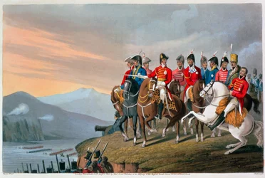 Le Duc de Wellington et son état-major traversant la Bidassoa et entrant en France, 1813-1816