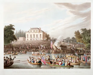 Vue de la Tamise à Brandenburgh House, Hammersmith, Londres