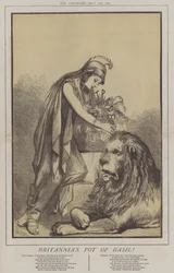 Le pot de basilic de Britannia ! (lithographie en couleur)