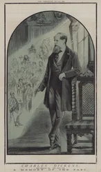 Charles Dickens (lithographie en couleur)