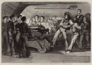 Instruction navale à bord du HMS Britannia, Portsmouth, leçons de tir