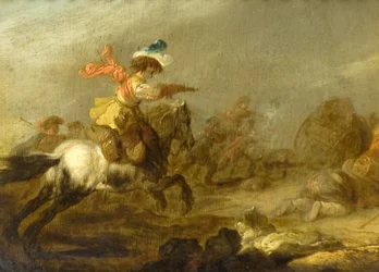 Cheval blanc et personnages