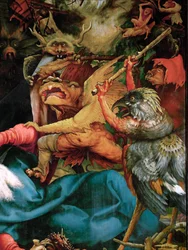Démons et monstres (peinture sur tilleul)