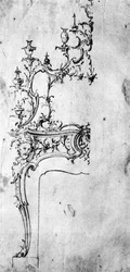 Conception pour une cheminée, années 1750, 1929
