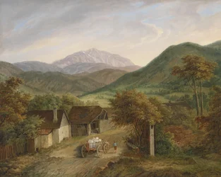 Matthias Rudolf Toma Vue sur le Schneeberg 1860