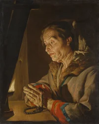 Vieille Femme Priant, fin des années 1630 ou début des années 1640