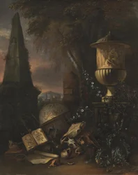 Vanitas. Nature morte dans un paysage