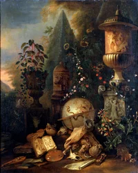 Vanité. Nature morte avec un vase, XVIIe ou début XVIIIe siècle