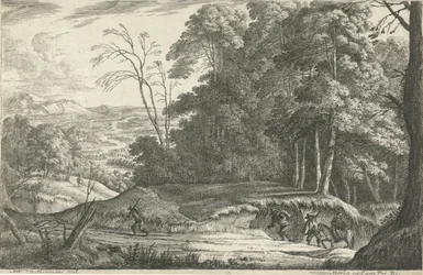 Le chemin le long du bord de la forêt
