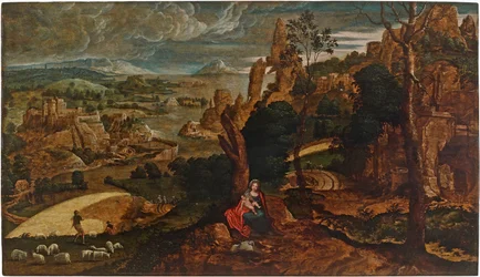 Paysage avec le Repos pendant la Fuite en Égypte, 1540-1545