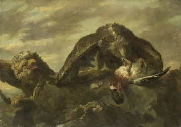 Aigles sur les falaises