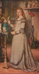 Fille avec un fuseau, vers 1873