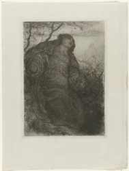 Femme sous un arbre