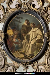 Bernardo Tolomei (1272-1348) bénissant les offrandes (peinture)