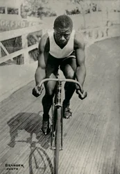 Portrait du cycliste américain Major Taylor (1878)