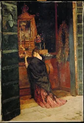 Priere a la Madone (huile sur toile)