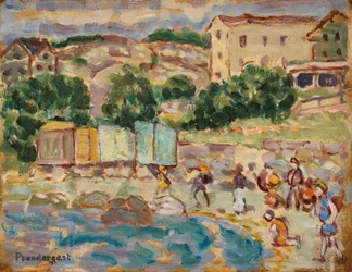 Plage et village